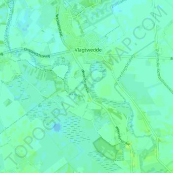 Mapa topográfico Ellersinghuizen, altitud, relieve