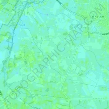 Mapa topográfico Hallerhoek, altitud, relieve