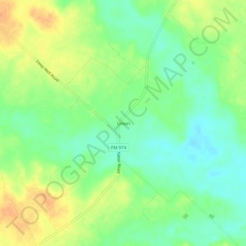 Mapa topográfico Union, altitud, relieve