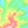 Mapa topográfico Buntu Tondok, altitud, relieve