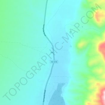 Mapa topográfico Hiko, altitud, relieve