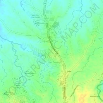 Mapa topográfico Heart Foundation Subd. PHASE 2. Brgy. Punta 1, Tanza Cavite, altitud, relieve
