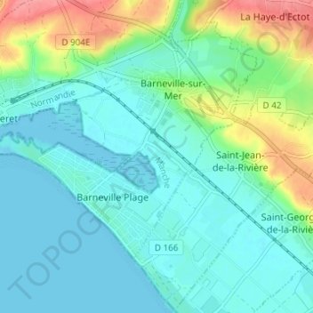 Mapa topográfico Hameau de Bas, altitud, relieve