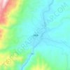 Mapa topográfico Kasi, altitud, relieve