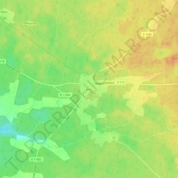 Mapa topográfico Joué, altitud, relieve