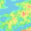 Mapa topográfico Prat An Dour, altitud, relieve