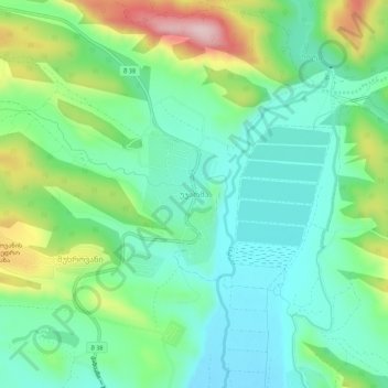 Mapa topográfico Ujarma, altitud, relieve