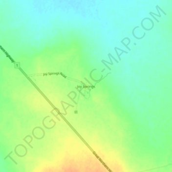 Mapa topográfico Joy Springs, altitud, relieve