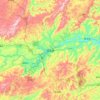 Mapa topográfico Zhenyuan, altitud, relieve