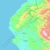 Mapa topográfico Sullana, altitud, relieve