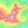 Mapa topográfico Crète des Taillades Blanques, altitud, relieve