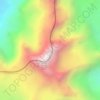 Mapa topográfico Chaupi Orco, altitud, relieve