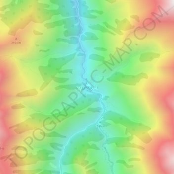 Mapa topográfico Mutso, altitud, relieve