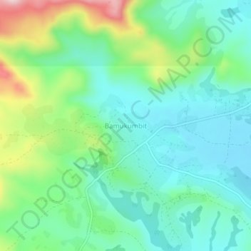 Mapa topográfico Bamukumbit, altitud, relieve