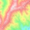Mapa topográfico Salas-Contraviesa, altitud, relieve