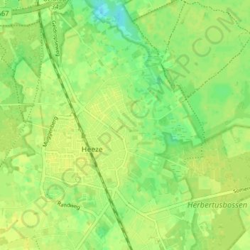 Mapa topográfico Strabrecht, altitud, relieve