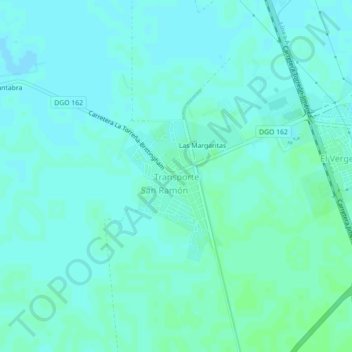 Mapa topográfico Transporte, altitud, relieve