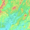 Mapa topográfico 绩溪县, altitud, relieve
