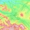 Mapa topográfico Reims, altitud, relieve