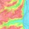 Mapa topográfico Les Croissants, altitud, relieve