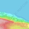 Mapa topográfico Pointe à la Frégate, altitud, relieve
