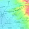 Mapa topográfico San Jerónimo Cuatro Vientos, altitud, relieve