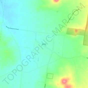 Mapa topográfico Barkly, altitud, relieve