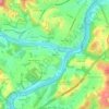 Mapa topográfico Watson, altitud, relieve