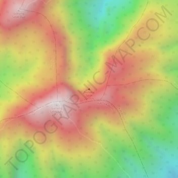 Mapa topográfico Mount Salak, altitud, relieve