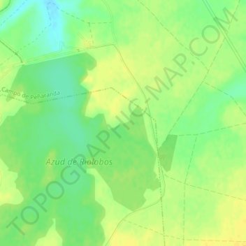 Mapa topográfico El Arizón, altitud, relieve