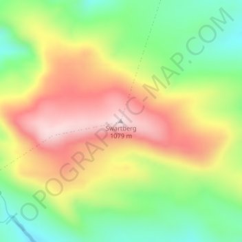Mapa topográfico Swartberg, altitud, relieve