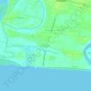 Mapa topográfico Bunton, altitud, relieve