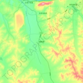 Mapa topográfico Tayu, altitud, relieve