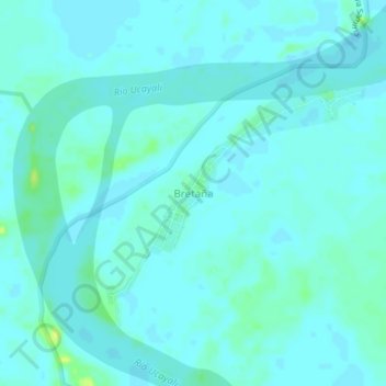 Mapa topográfico Bretaña, altitud, relieve