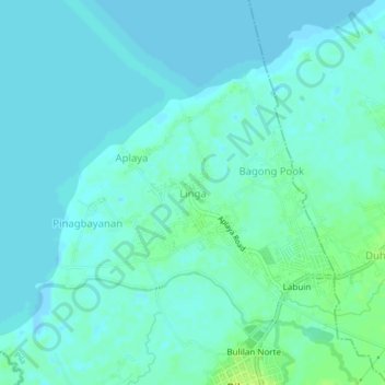 Mapa topográfico Linga, altitud, relieve