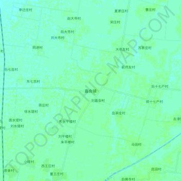 Mapa topográfico Jiahui, altitud, relieve