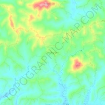 Mapa topográfico Tkhinvali, altitud, relieve