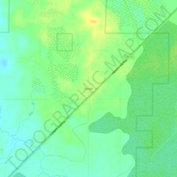 Mapa topográfico Margie, altitud, relieve