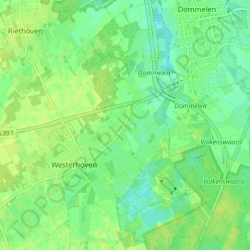 Mapa topográfico Loveren, altitud, relieve