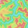 Mapa topográfico Sharples, altitud, relieve