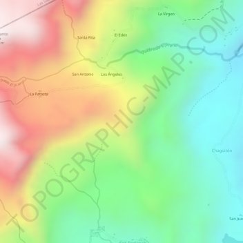 Mapa topográfico Termopilas, altitud, relieve