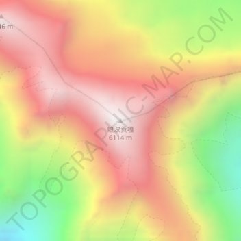Mapa topográfico Nyambo Konka, altitud, relieve