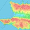 Mapa topográfico Baie des Trépassés, altitud, relieve