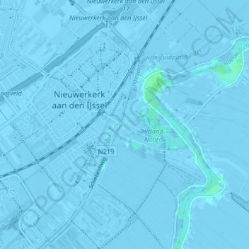 Mapa topográfico 's-Gravenweg, altitud, relieve