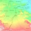 Mapa topográfico Moga, altitud, relieve