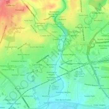 Mapa topográfico Duncan Village, altitud, relieve