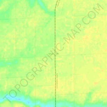 Mapa topográfico Moccasin, altitud, relieve