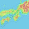 Mapa topográfico Osaka Prefecture, altitud, relieve
