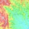 Mapa topográfico González, altitud, relieve