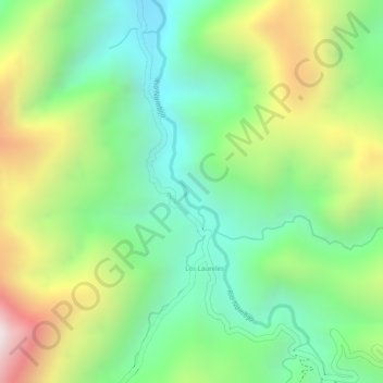 Mapa topográfico Quebrada del Oro, altitud, relieve